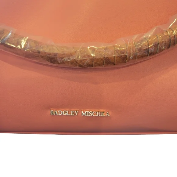 NWT | Badgley Mischka | Vegan Leather & Snake Print Satchel Crossbody - Picture 10 of 13